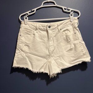 White Denim Cut Off Shorts